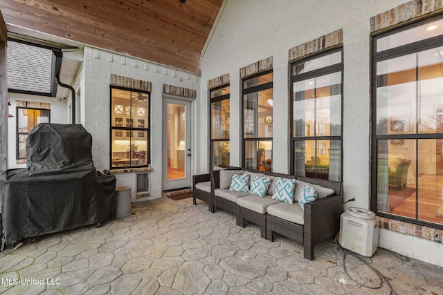 view of patio / terrace featuring an outdoor living space