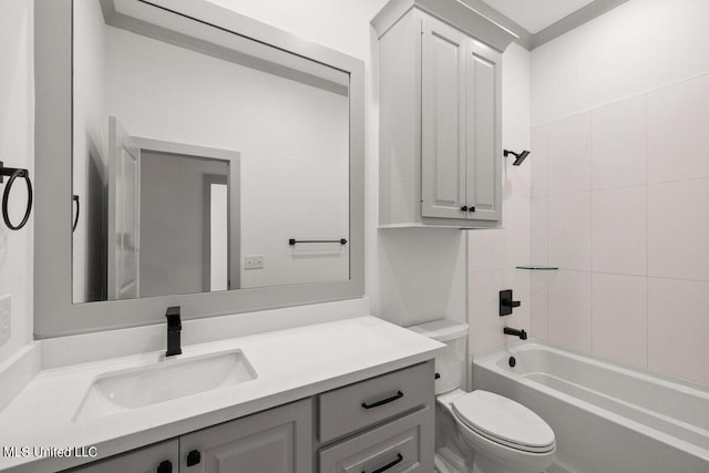 103 Grayson Way, Madison, MS 39110 - bathroom featuring toilet, vanity, and tub / shower combination