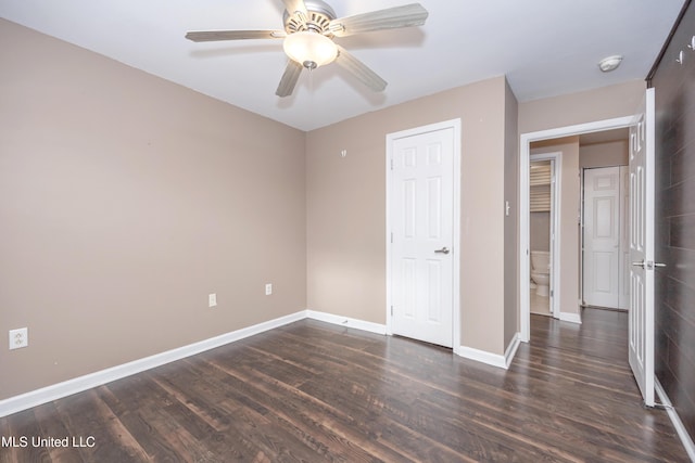 2421 Beachview Dr Unit H2, Ocean Springs, MS 39564 - unfurnished bedroom with wood finished floors, baseboards, and a ceiling fan