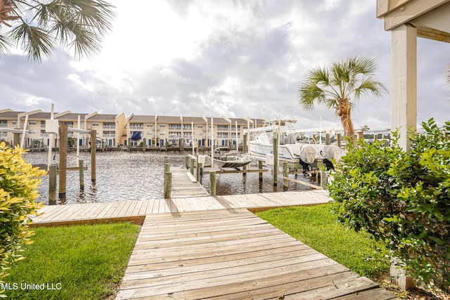 2421 Beachview Dr Unit H2, Ocean Springs, MS 39564 - dock with boat lift and a water view