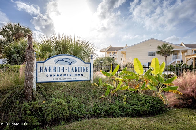 2421 Beachview Dr Unit H2, Ocean Springs, MS 39564 - community sign featuring fence