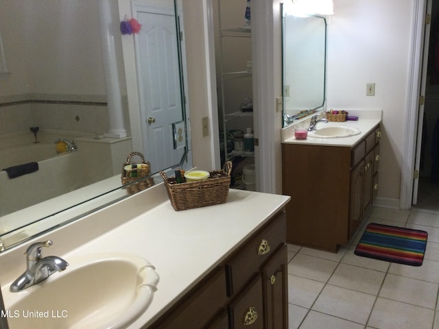 4343 Sharon Dr, Horn Lake, MS 38637 - bathroom with tile patterned floors and vanity