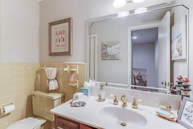 435 Christi Ln, Biloxi, MS 39531 - half bath featuring vanity and tile walls