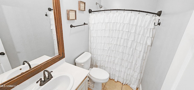 682 Hilo Way, Diamondhead, MS 39525 - bathroom featuring vanity, tile patterned floors, and a shower with curtain