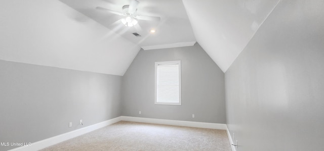 682 Hilo Way, Diamondhead, MS 39525 - bonus room with lofted ceiling, carpet floors, and ceiling fan