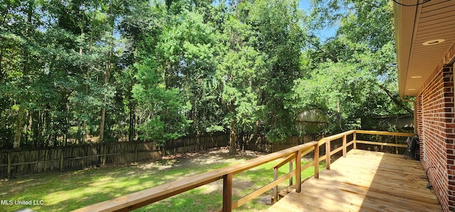 682 Hilo Way, Diamondhead, MS 39525 - wooden terrace with a fenced backyard