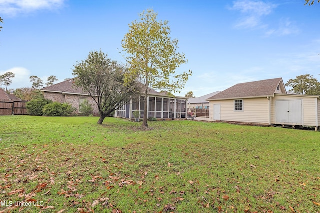 136 Sea Oaks Blvd, Long Beach, MS 39560 - view of yard featuring a sunroom and a shed