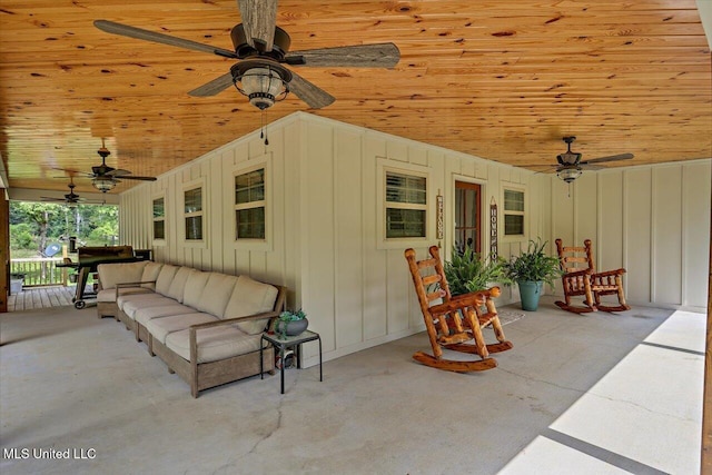 3341 Simpson Highway 13, Mendenhall, MS 39114 - view of patio featuring a ceiling fan and an outdoor living space