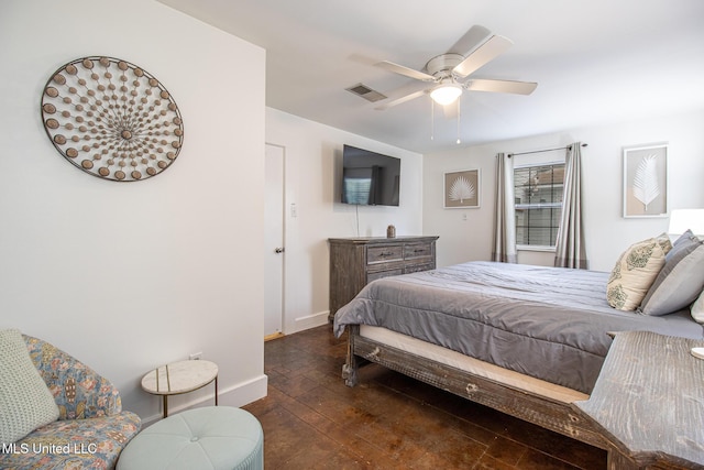 204 Trautman Ave, Long Beach, MS 39560 - bedroom featuring hardwood / wood-style flooring and a ceiling fan