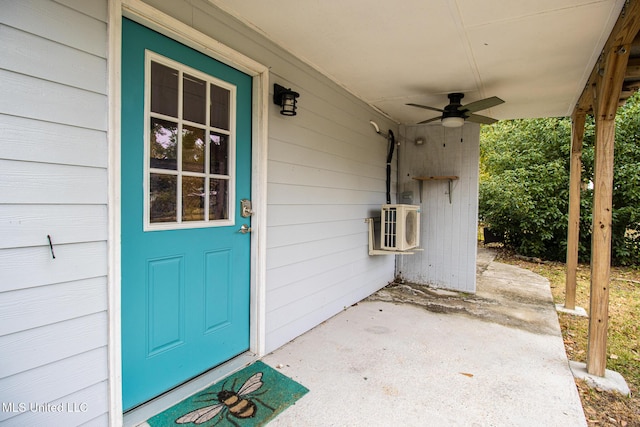 204 Trautman Ave, Long Beach, MS 39560 - doorway to property featuring ceiling fan