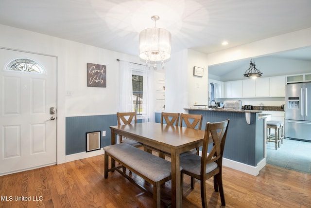 204 Trautman Ave, Long Beach, MS 39560 - dining space featuring a chandelier, light wood-type flooring, and recessed lighting
