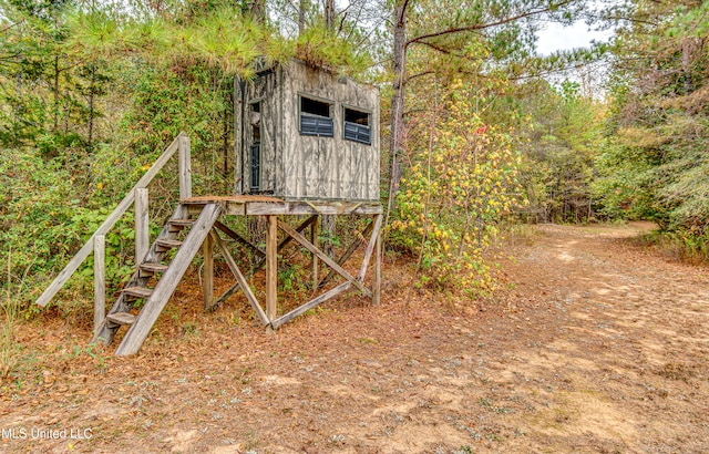 view of outdoor structure