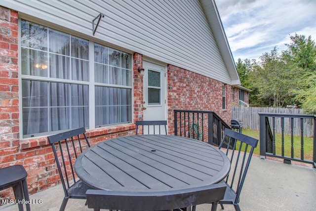 view of patio / terrace with fence