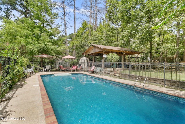 view of pool featuring a patio area