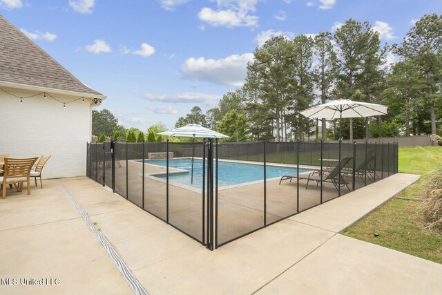 133 Saddlebrook Cv, Madison, MS 39110 - view of swimming pool featuring fence, a patio area, and a fenced in pool