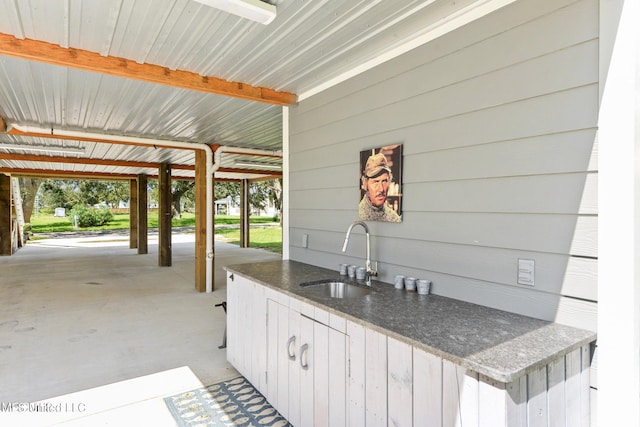 view of patio / terrace with sink