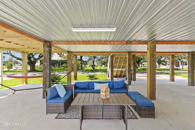 view of patio featuring outdoor lounge area