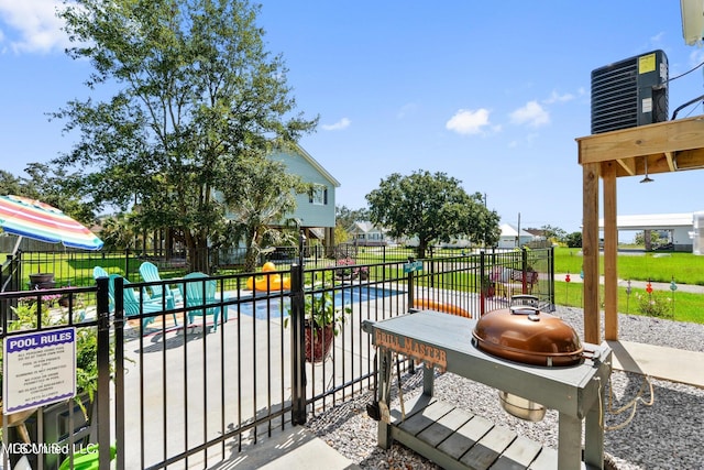 view of patio featuring a community pool