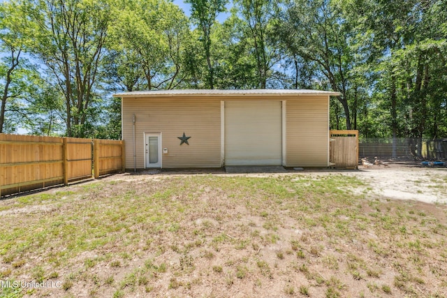 4628 Breland Rd, Vancleave, MS 39565 - view of outbuilding with a fenced backyard and an outbuilding