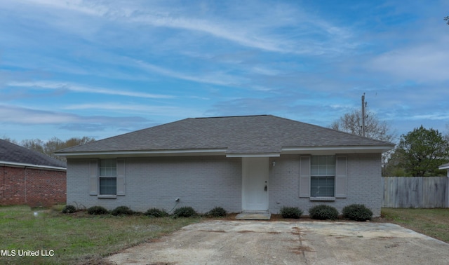 view of ranch-style home