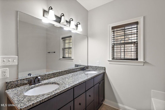 bathroom with vanity