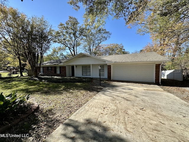 ranch-style house with a garage