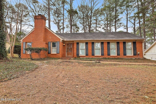 view of single story home