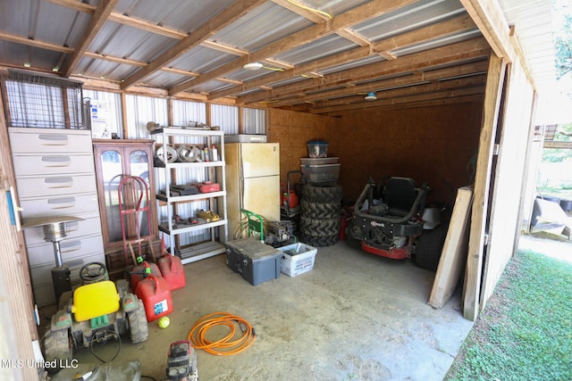 view of storage room