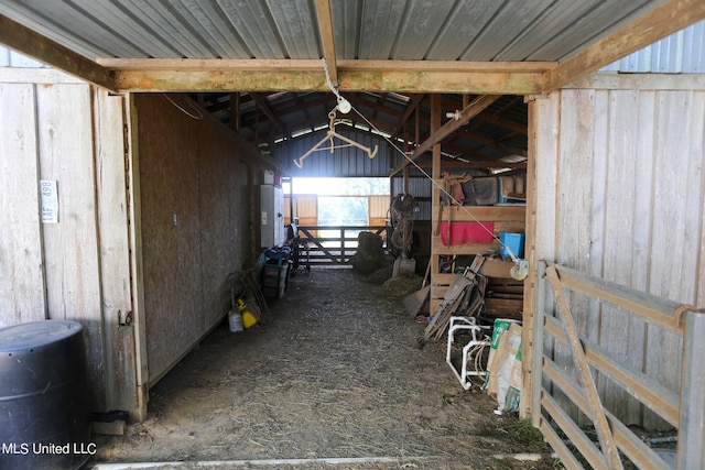 miscellaneous room with vaulted ceiling