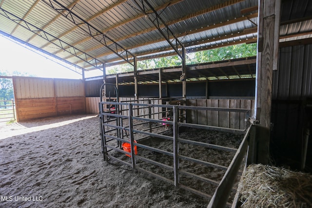 view of horse barn