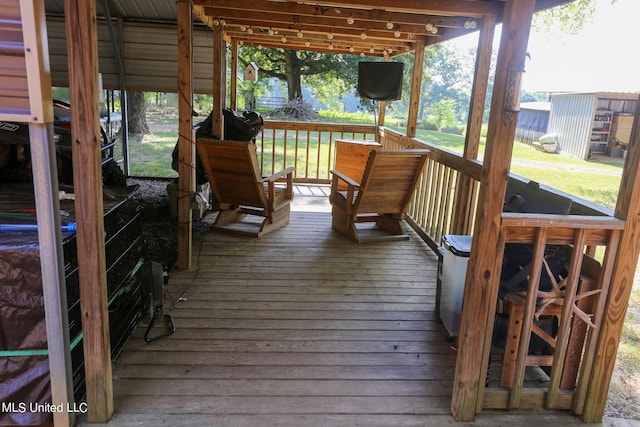 view of wooden terrace