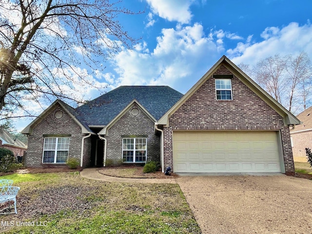 view of property featuring a garage