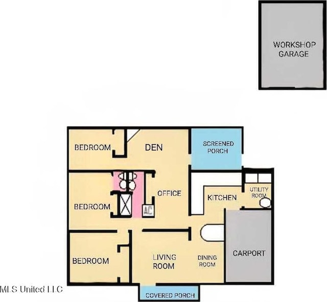2516 Orleans Rd, Biloxi, MS 39531 - view of property floor plan