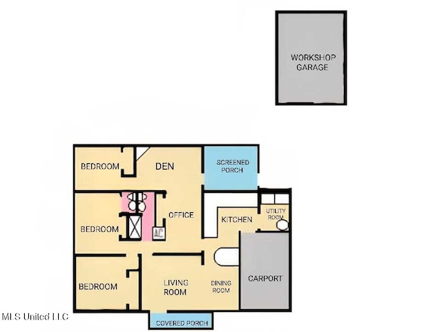 2516 Orleans Rd, Biloxi, MS 39531 - view of floor plan / room layout