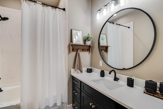 118 Sea Oaks Blvd, Long Beach, MS 39560 - bathroom featuring vanity and shower / bath combo with shower curtain