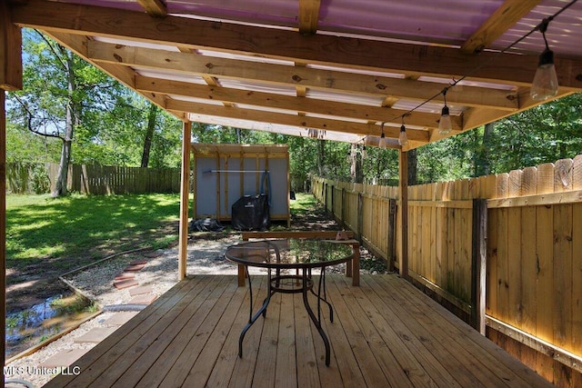 147 Lofty Pine Ln, Clinton, MS 39056 - wooden deck featuring outdoor dining area