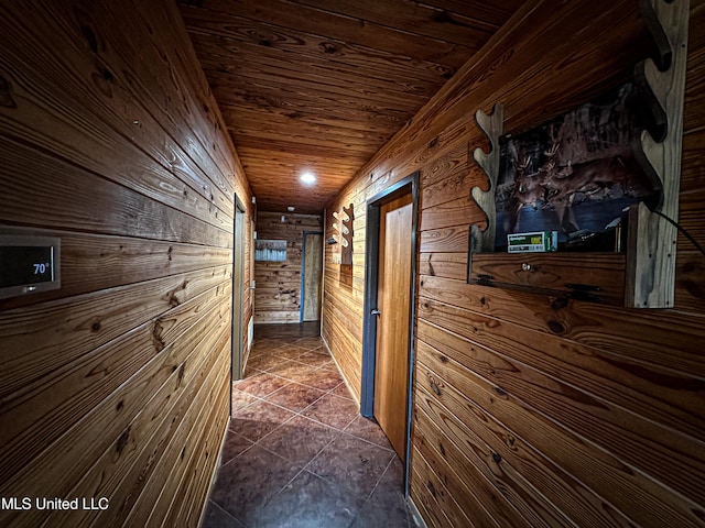 106 Crockrell Rd, Lexington, MS 39095 - hallway with wood ceiling and wood walls
