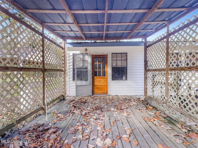 view of wooden deck