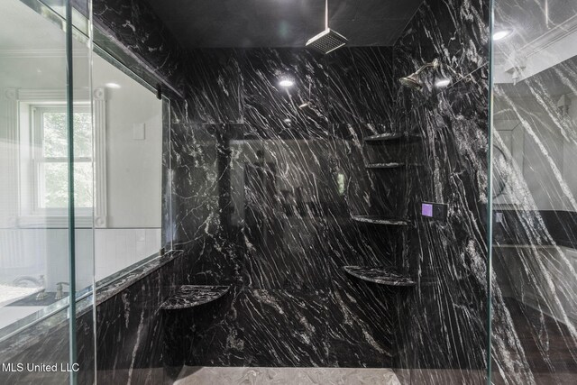 125 Lakeview Dr, Canton, MS 39046 - bathroom with a marble finish shower