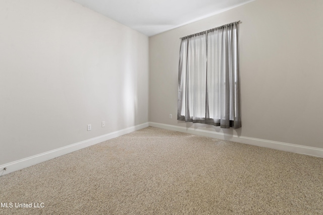 view of carpeted empty room