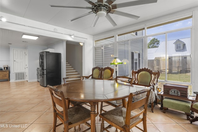 9000 Spring Ave, Ocean Springs, MS 39564 - dining area with visible vents, plenty of natural light, and light tile patterned floors