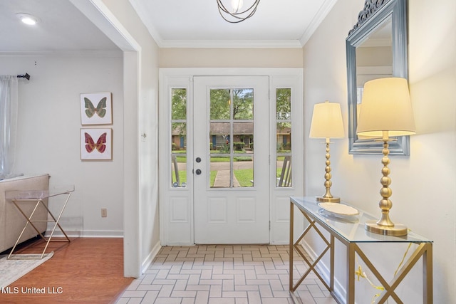 5348 Saratoga Dr, Jackson, MS 39211 - entrance foyer featuring ornamental molding and baseboards
