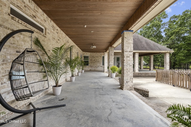 view of patio / terrace with fence