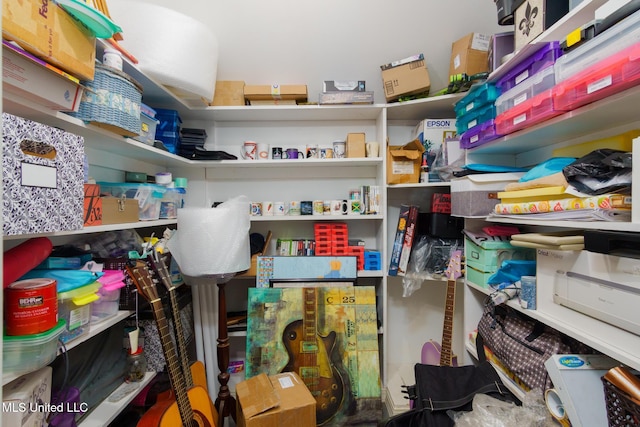 view of storage area