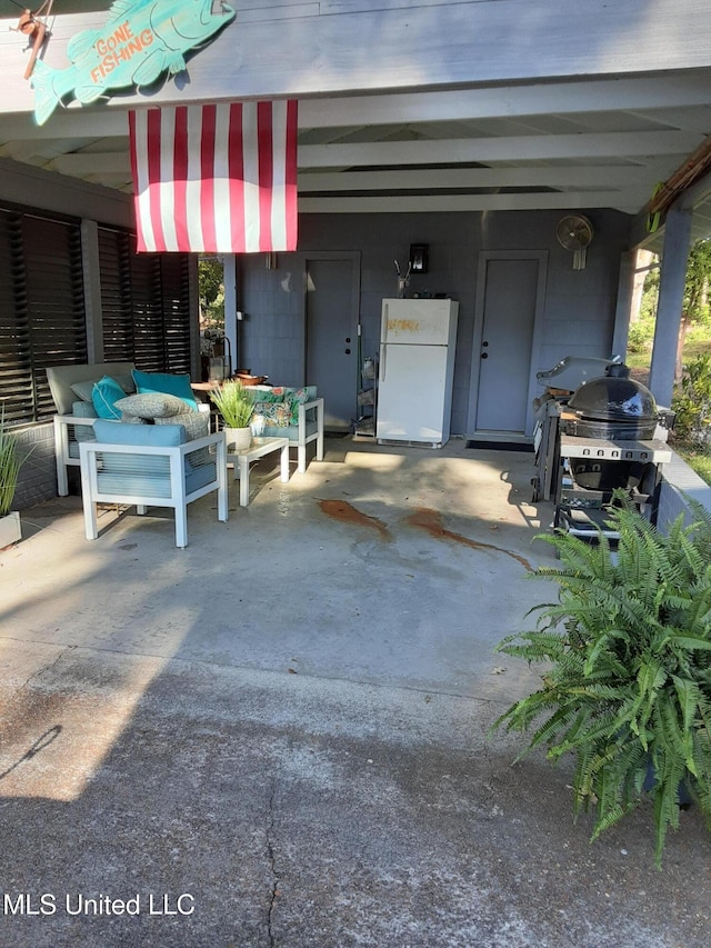 683B Cedar Hill Rd, Flora, MS 39071 - view of patio / terrace with an outdoor living space and grilling area