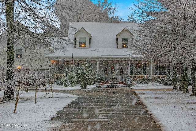 view of cape cod home