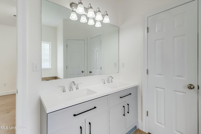 bathroom featuring vanity