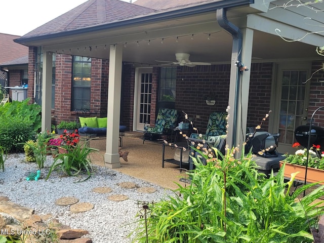 8475 Windersgate Dr, Olive Branch, MS 38654 - view of patio with ceiling fan