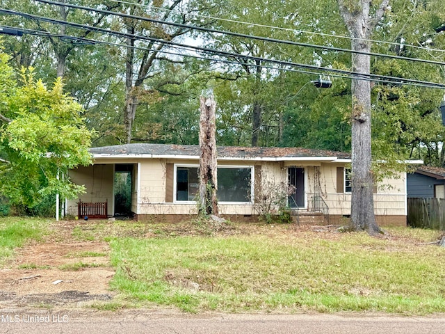 view of ranch-style home