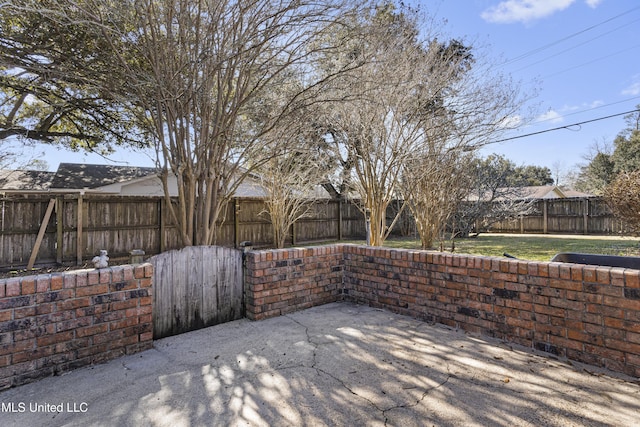 view of patio / terrace featuring a fenced backyard